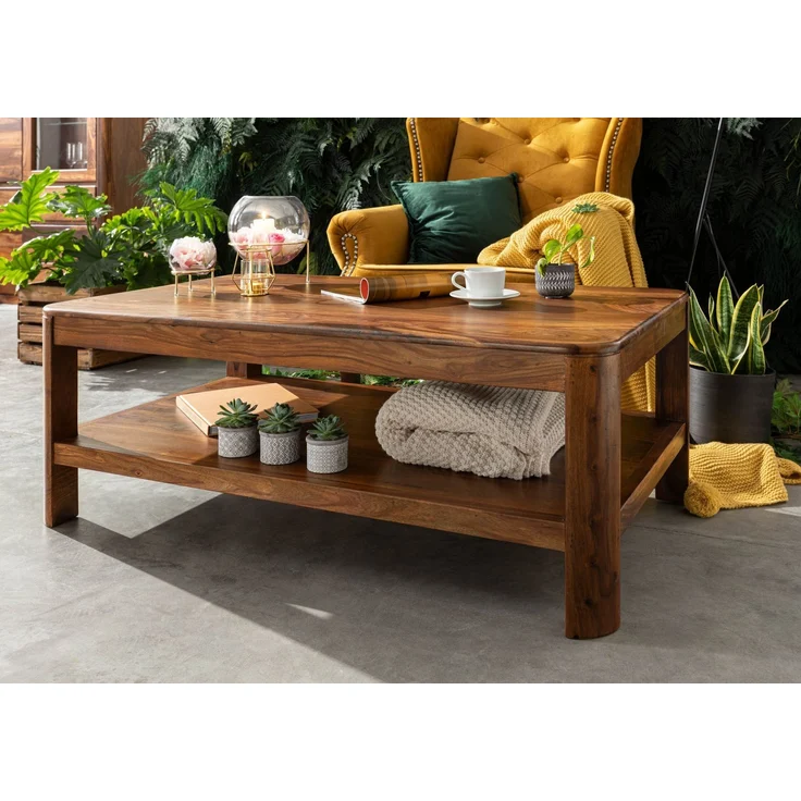 Couchtisch Sheesham 120x70x45 walnuss gewachst TORONTO #205 – Bild 9