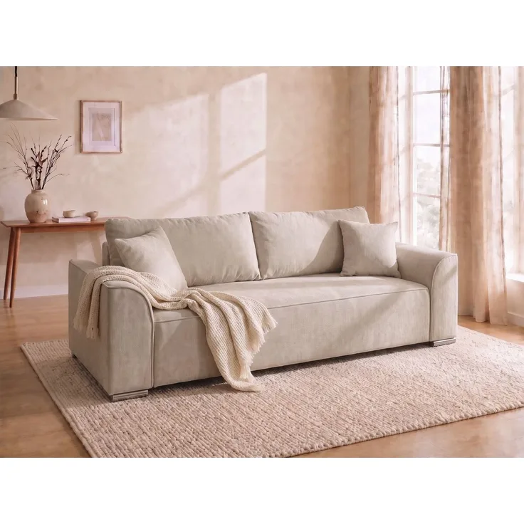 COLLECTION AB Schlafsofa Sara B: 241 cm, Liegefl. 137x195 cm, Bettkasten, optional mit Topper, Schlaffunktion, Couch mit Bonnellfederkern, Gästebettfunktion