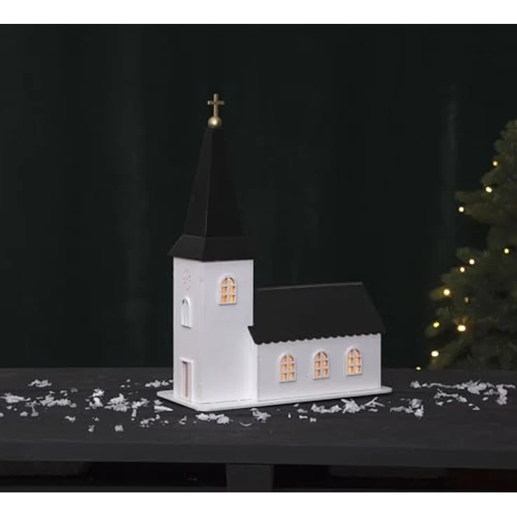 LED Leuchtkirche "Church", 4 LEDs, Weiß/Schwarz – Bild 6