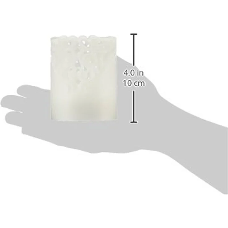 LED-Wachskerze "Clary", Farbe: weiss, – Bild 5