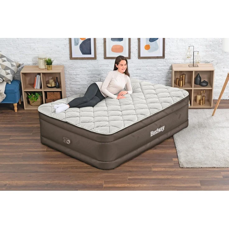 Fortech™ Doppelluftbett mit Reißverschlussbezug & integrierter Elektropumpe 203 x 152 x 51 cm – Bild 2