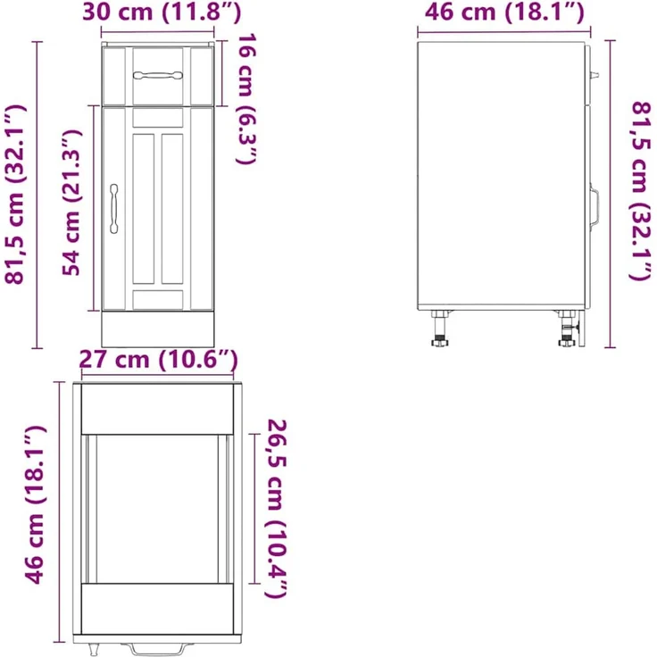 vidaXL Küchen-Unterschrank Lucca Sonoma-Eiche Holzwerkstoff 853700 – Bild 12