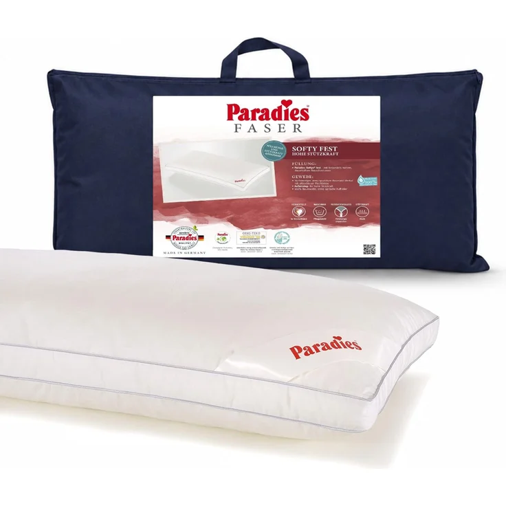 Paradies Softy fest Kopfkissen hohes Bauschvolumen Außensteg 40x80 – Bild 1