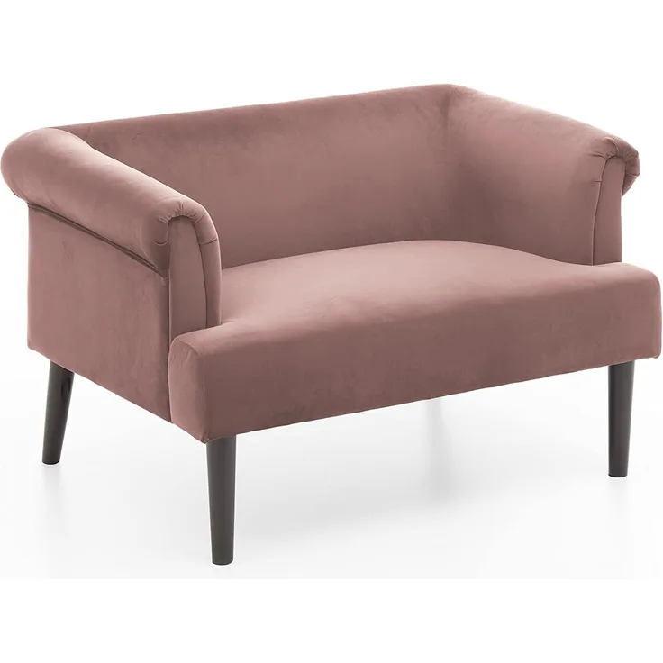 ATLANTIC Home Collection Loveseat Bigsessel Sessel Sofa 1,5-Sitzer Charlie Samt Rose