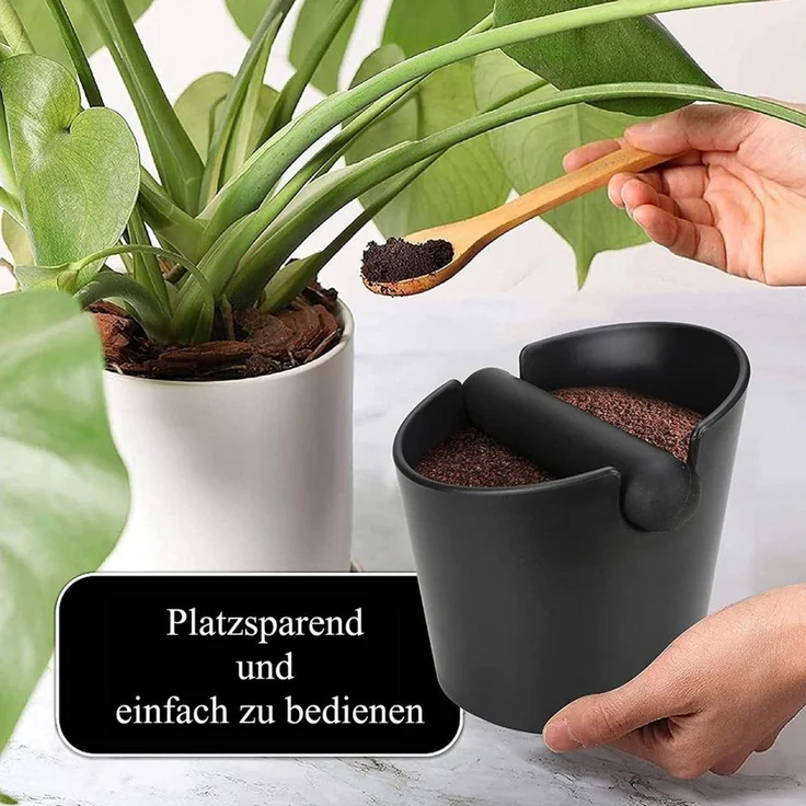 SURFOU Tischrestebehälter Abklopfbehälter für Siebträger Espresso Abklopfbehälter Knock Box, für Kaffeesatz mit Abnehmbarer Geräuschabsorbierender Schlagstange – Bild 3