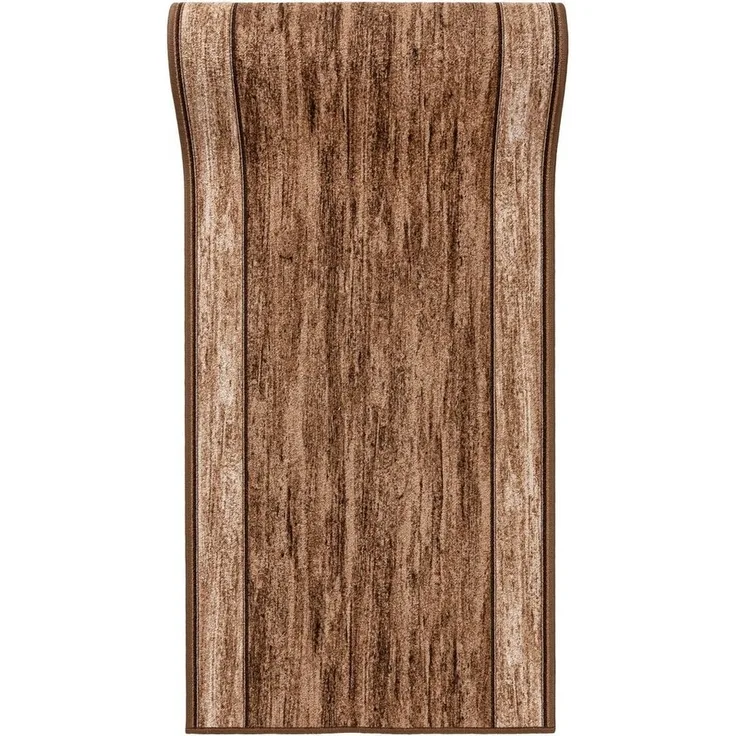 Mazovia Läufer Läufer Teppichläufer Brücke - Vorzimmer Küche - Braun, 67 x 100 cm, Kurzflor, Rutschfest, Meterware, Verschiedene Größen