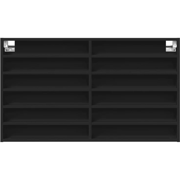 vidaXL Vitrinenschrank Schwarz 100x8,5x58 cm Holzwerkstoff 847941 – Bild 4