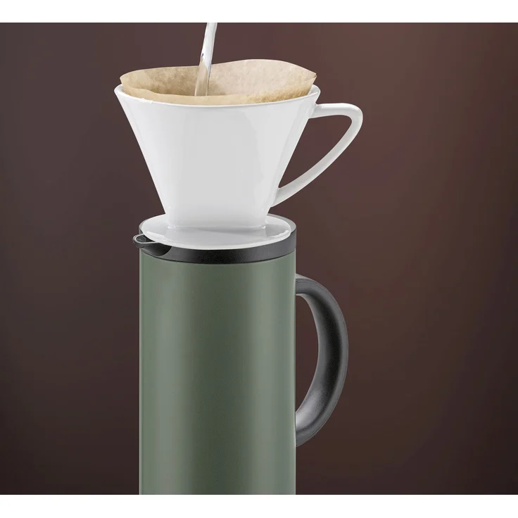 Isolierkanne Kaffeekanne Thermoskanne Teekanne 1L cilio FIRENZE olivegrün 544947 – Bild 2