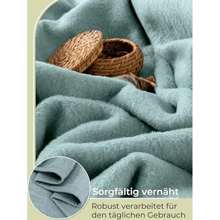 Wohndecke Wohndecke aus Baumwolle - Kuscheldecke, Baumwolldecke, Laynenburg, Decke als Sofa-decke, Couchdecke, Wolldecke aus Baumwollmix – Bild 6