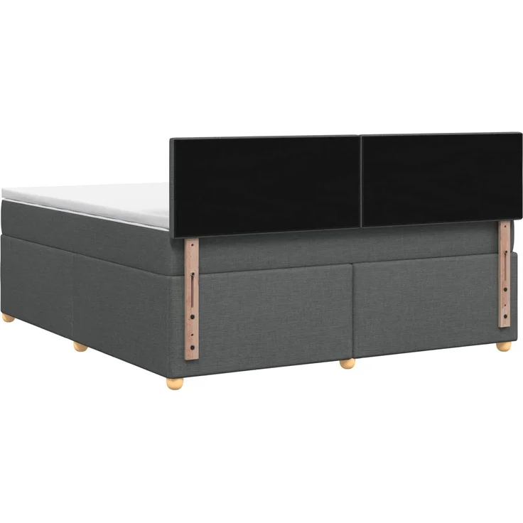 vidaXL Boxspringbett mit Matratze Dunkelgrau 160 x 200 cm Stoff 3452465 – Bild 9