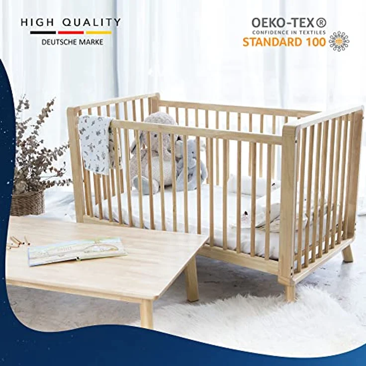 LILENO HOME Kinderbett Matratzenbezug 70x140 cm Reißverschluss - waschbarer Matratzenschoner aus Microfaser ideal für Allergiker - extra weicher Schonbezug für Matratzen (rundum) Höhe 8-10 cm – Bild 8