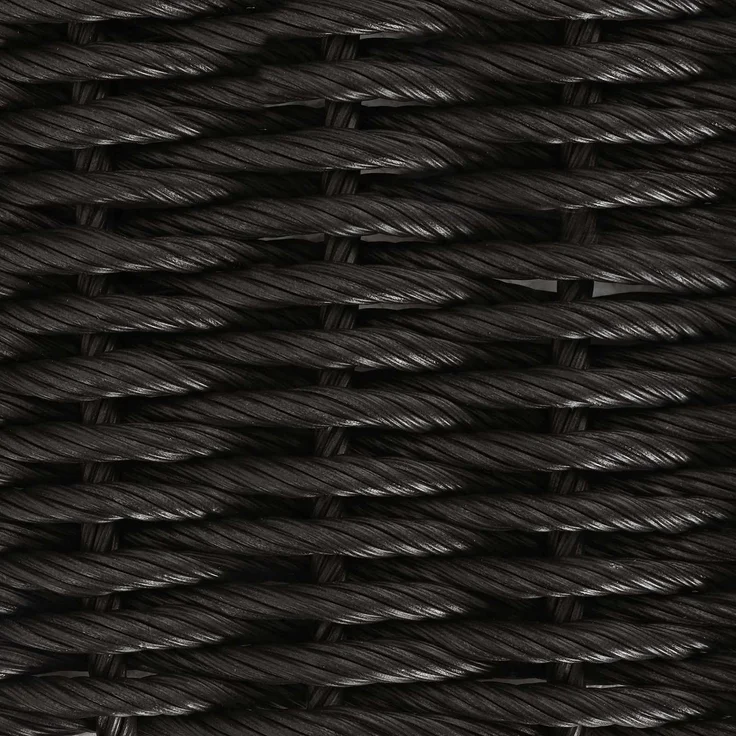 vidaXL Gartentisch Schwarz 55 x 55 x 37 cm PE Rattan und Glas 42035133 – Bild 7