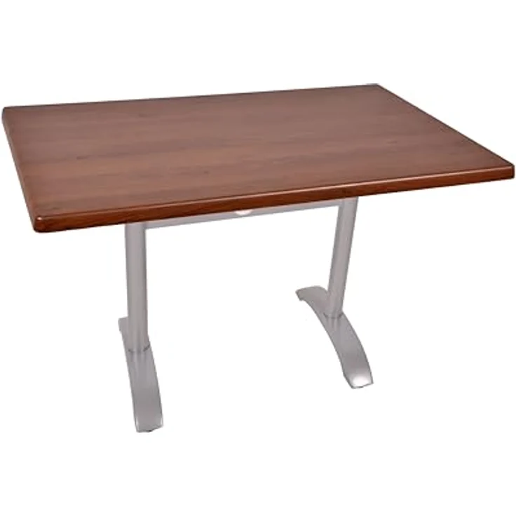 Bistrotisch ACHE 120x80cm Rechteckig Gestell Anthrazit Dunkelbraun Holz | Cafétisch Bartisch Gartentisch Outdoor-Esstisch – Bild 2