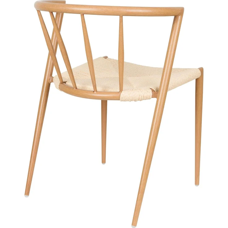 Esszimmerstuhl Che im 2er-Set, Braun mit Seilbezug und Eisengestell 52x46x70 cm – Bild 4