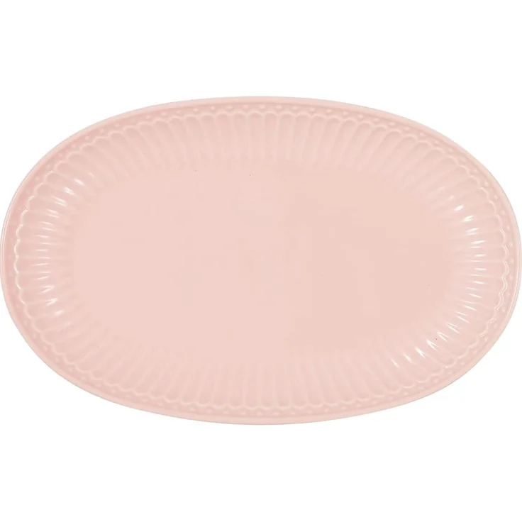 Greengate Servierteller Alice Teller oval pale pink 23 cm, Steinzeug, (Frühstücksteller) – Bild 1
