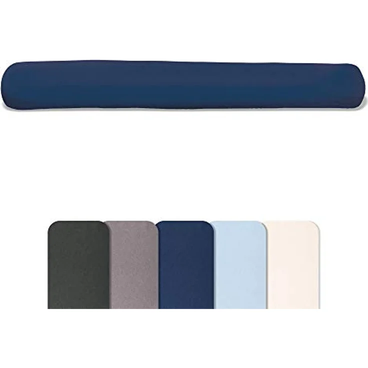 aqua-textil Classic Line Kissenbezug 2er-Set 20x120 cm dunkel blau Baumwolle Seitenschläferrolle Bezug Jersey Kissenhülle, Kopfkissenüberzug, Pillowcase, Bettkissen, Kopfkissenbezug, Reißverschluss – Bild 6