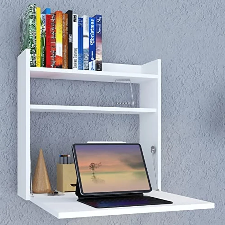 VCM Schreibtisch Dralis 918615 Weiß H. 60 x B. 60 x T. 20 cm – Bild 4