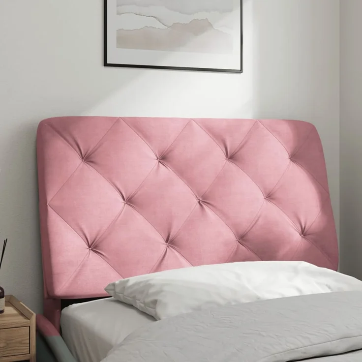 vidaXL Kopfteil-Kissen Rosa 80 cm Samt 374707 – Bild 3