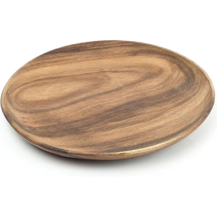 Levandeo® Dekoschale, Holzteller Akazie rund 15cm Holz-Schale Obstteller Deko – Bild 1