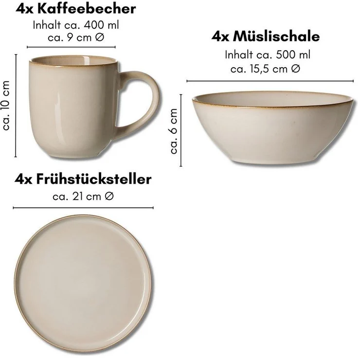 Ritzenhoff & Breker Olivia Frühstücks-Set 12-teilig – Bild 3