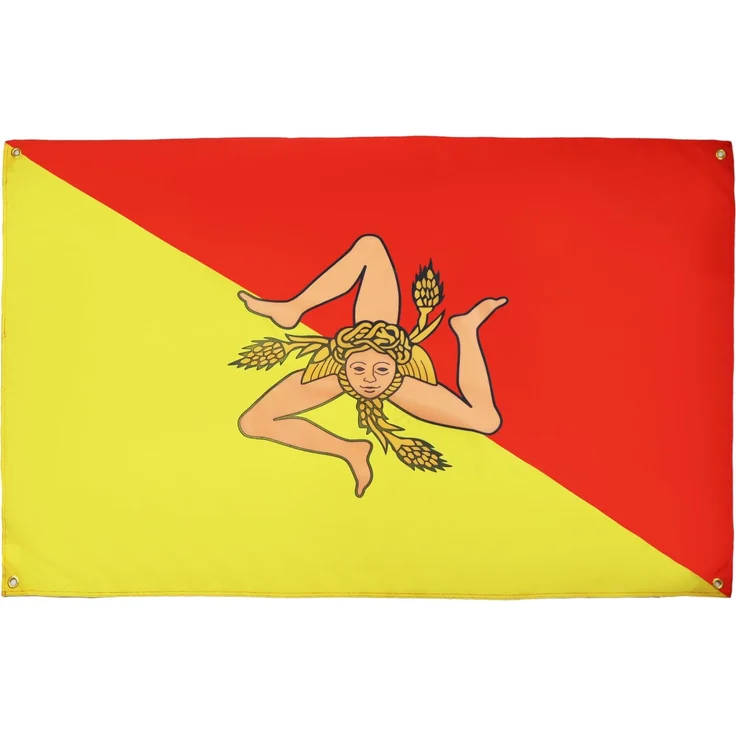 AZ FLAG Sizilianische Flagge, 150x90 cm, mit 4 Ösen, Sizilianischer Pavillon für Balkon oder Wand