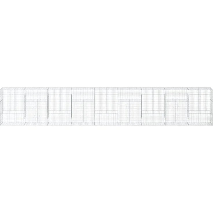 vidaXL Gabione mit Deckel 900x50x150 cm Verzinktes Eisen 3295162 – Bild 2