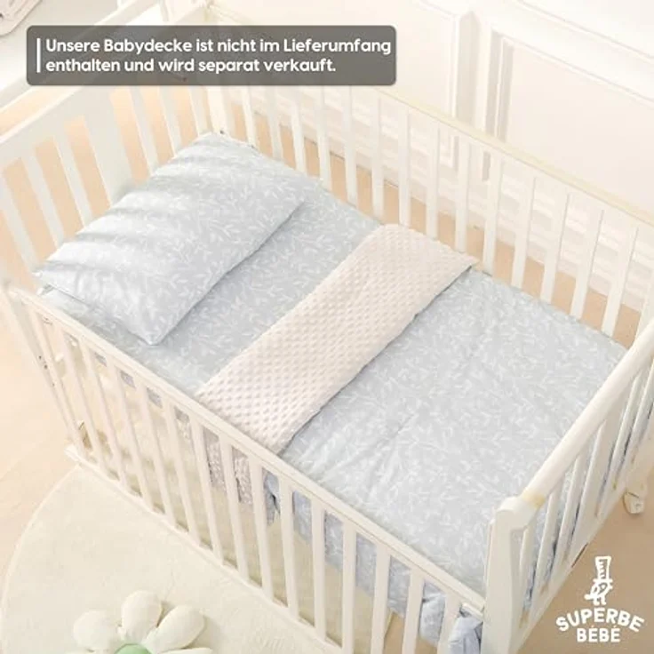 SUPERBE BEBE Kinderkissen Mit Kopfkissenbezug Baumwolle - Kissen für Kinder 1 bis 3 Jahre Größe 33x45 cm - Weiches Kissen Hypoallergen Maschinenwaschbar Ideal Fürs Bett oder Auf Reisen EIN Nickerchen – Bild 8