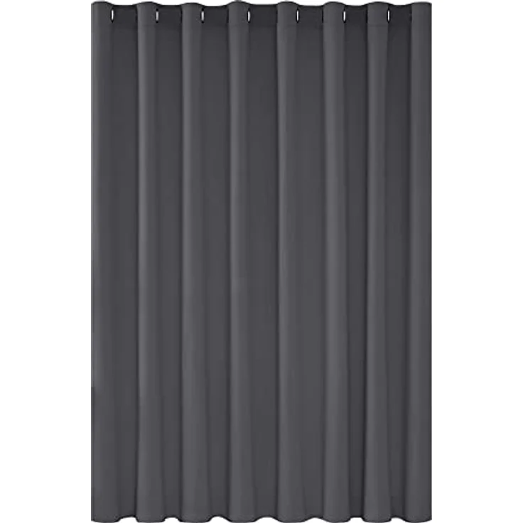 Deconovo Verdunklungsgardinen Extra Breite Vorhänge mit Ösen Dunkelgrau | 1 Stück, H242 x B254 cm, Thermo Vorhänge gegen Hitze, Gardinen für Wohnzimmer und Schlafzimmer, Sichtschutz, Blackout Curtain – Bild 9