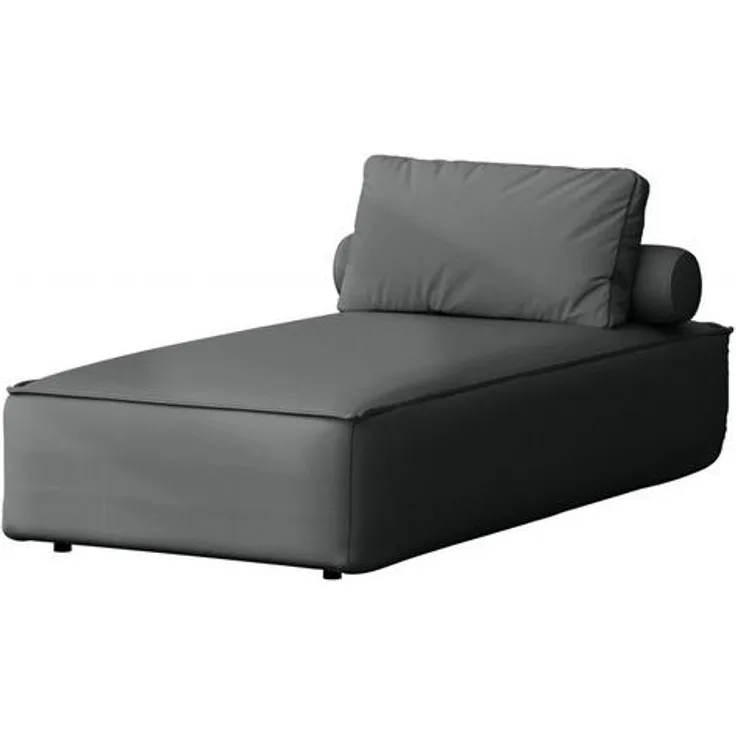Kaiser Möbel Gartenchaiselongue Malibu, anthrazit, Holz, 90x73x194 cm, UV-resistentes, antibakterielles Polster mit Odyssey-Stoff