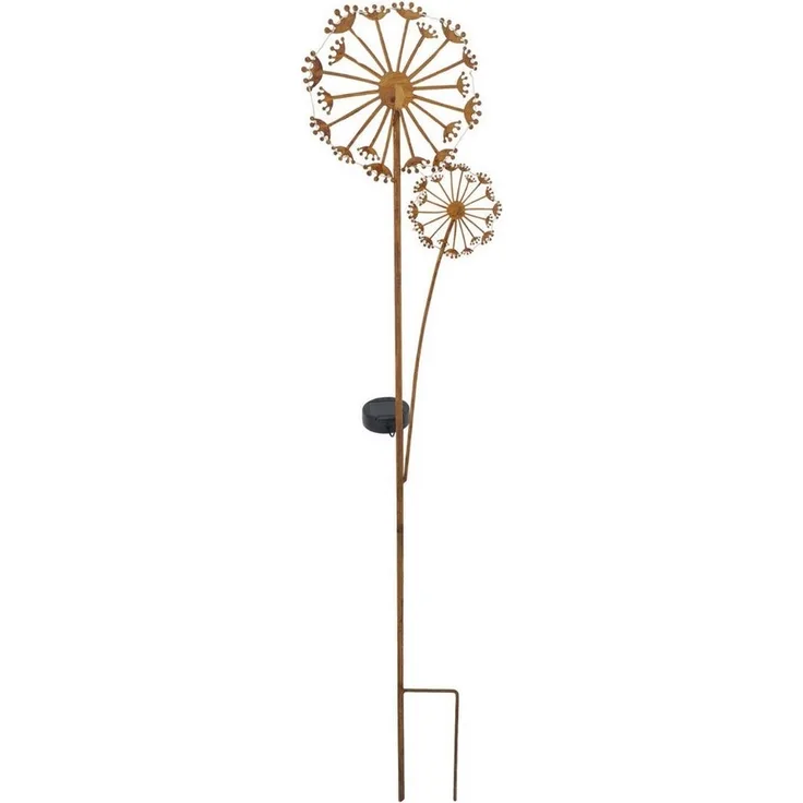 abc HOME Gartenstecker Pusteblumen, LEDs, Solarpanel, Lichtsensor