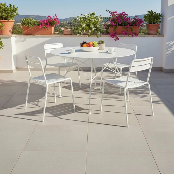 Glossy Gartentisch weiß – Bild 2