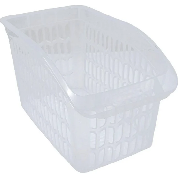 HAC24 Aufbewahrungskorb Aufbewahrungsbox Schrankkorb Regal Organizer Ordnungskorb Kunststoff (Set, 4 St), Transparent – Bild 1