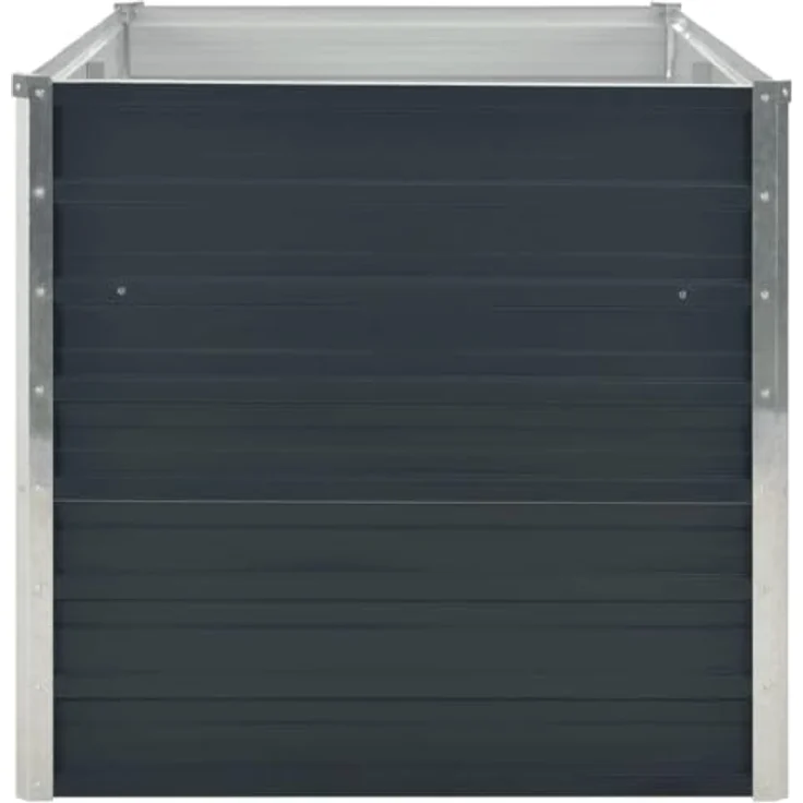 vidaXL Hochbeet Pflanzbeet Frühbeet Gartenbeet Pflanzkübel Pflanzkasten Blumenkasten Gemüsebeet Blumenbeet Anthrazit 160 x 80 x 77 cm Verzinkter Stahl – Bild 6
