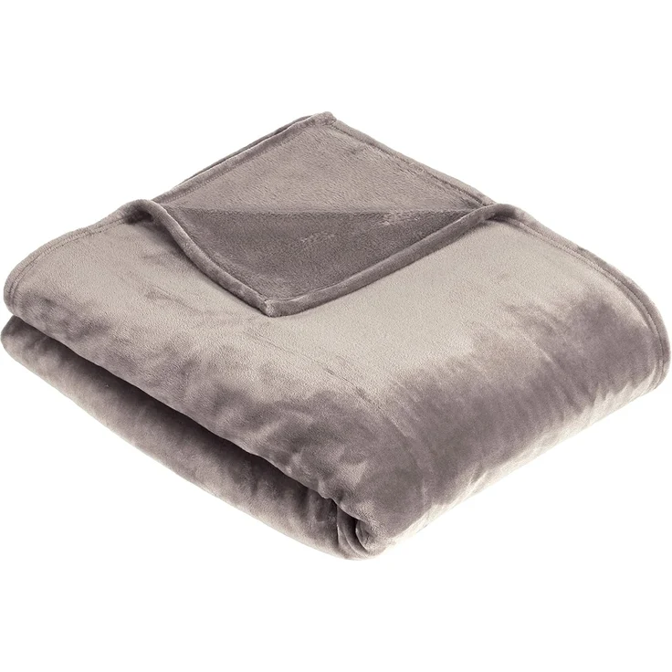 Amazon Basics - Kuscheldecke, aus samtweichem Plüsch - 229 x 274cm - Grau – Bild 2