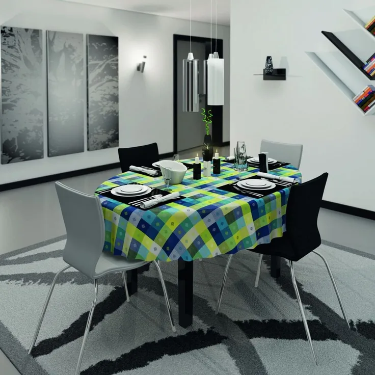 d-c-table® Tischdecke Manhattan Victor 130x160 cm, blau