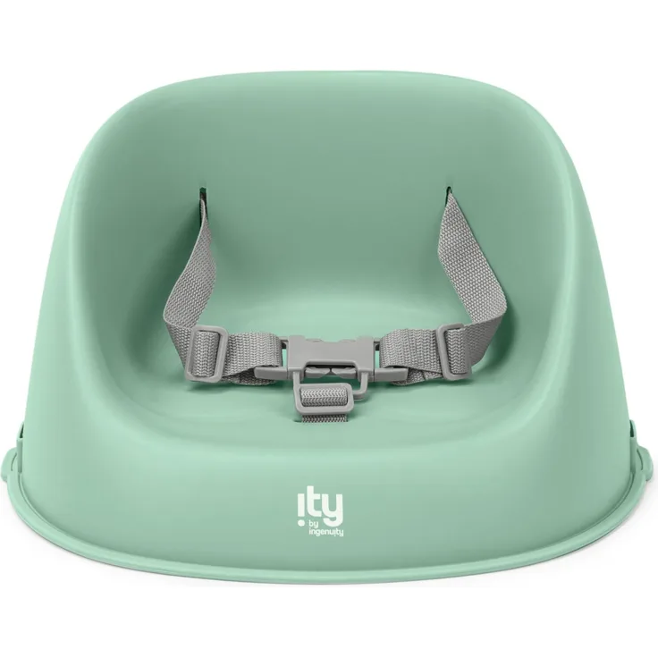 ity by Ingenuity My Spot Easy-Clean Baby Booster Fütterungsstuhl, 3-Punkt-Gurt, waschbare abnehmbare Gurte - Grün