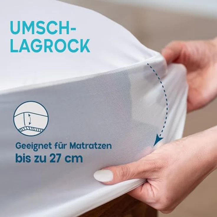 Twinzen - Matratzenschoner 140x190 cm - Wasserdicht und Atmungsaktiver Schutz - Matratzenschutz 140x190 cm – Bild 5