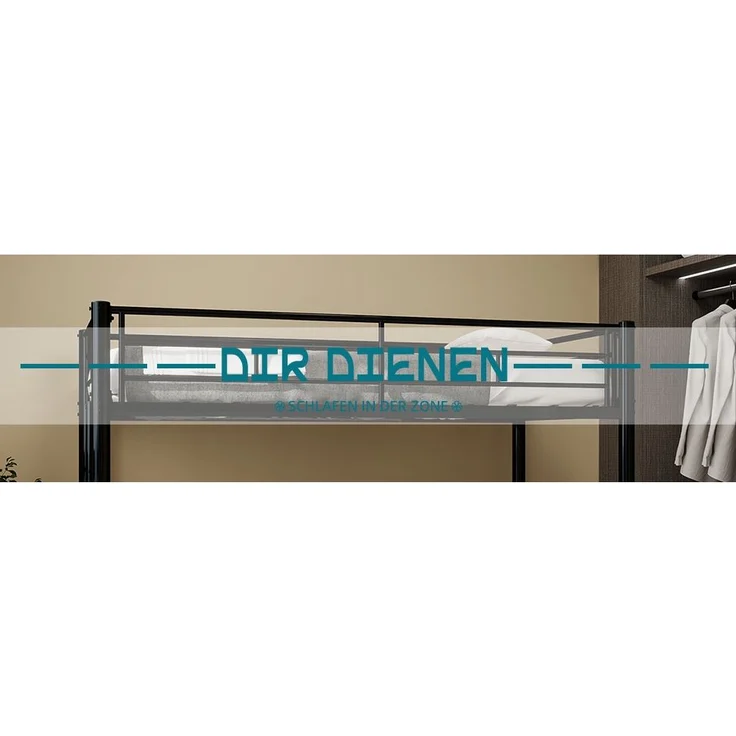 Etagenbett, Twin over Twin, hochbelastbar, stabiles Metall, geräuscharm, Sicherheitsgeländer, kein Boxspring erforderlich, Metall – Bild 5