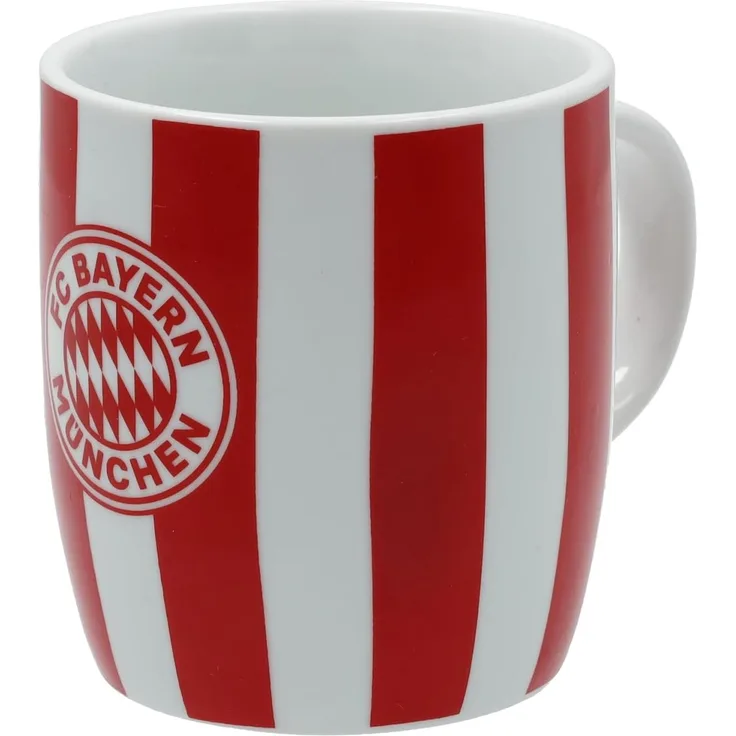 FC Bayern München Tasse FC Bayern München I Tasse Stripes, Rot I 0,3l Tasse für Fußballfans, Keramik