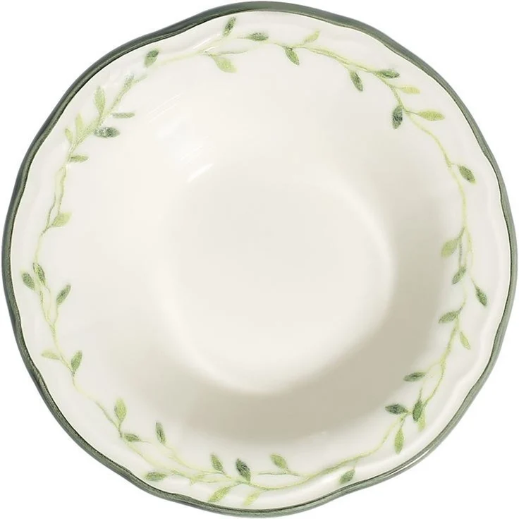 Hermia Concept 'Olivessa Fulya 24 Ytkm' Tafelservice (24-teilig), Weiß / Grün, 26 x 26 cm – Bild 10