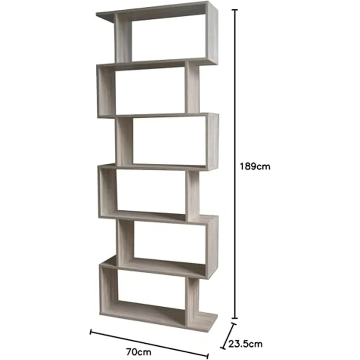 HTI-Living Bücherregal Regal 70x189 Thekla Sonoma, Stück 1-tlg, Standregal mit 6 Fächern Raumteiler – Bild 3