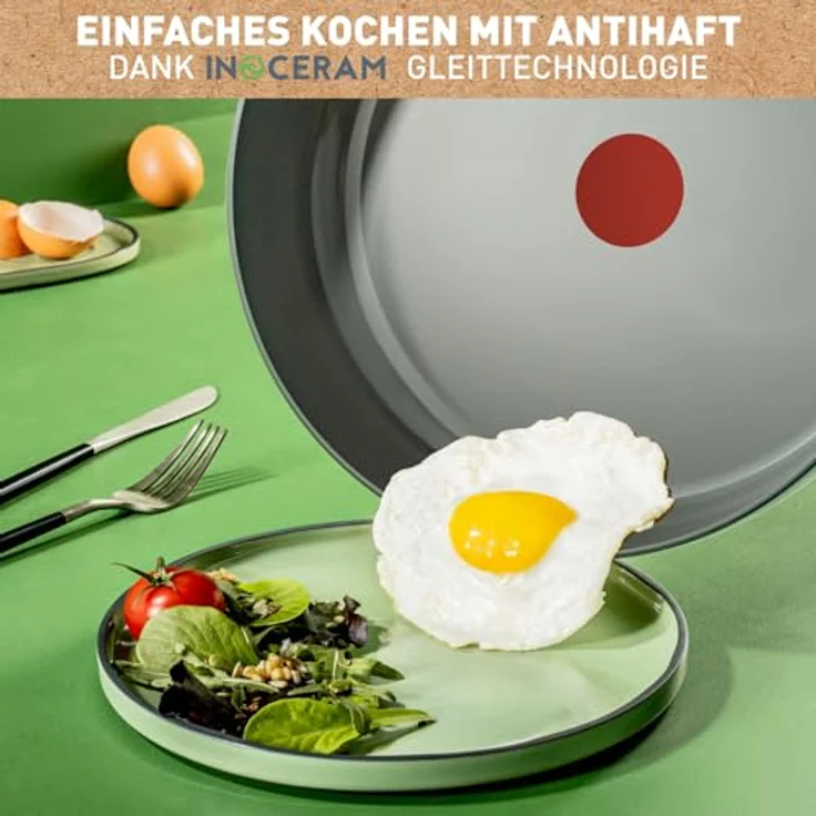 Tefal C42706 Renew On Bratpfanne 28 cm | Keramikversiegelung | umweltfreundlich recycelt | Thermo-Signal für alle Herdarten Induktion | Unbedenklich | Grau – Bild 4