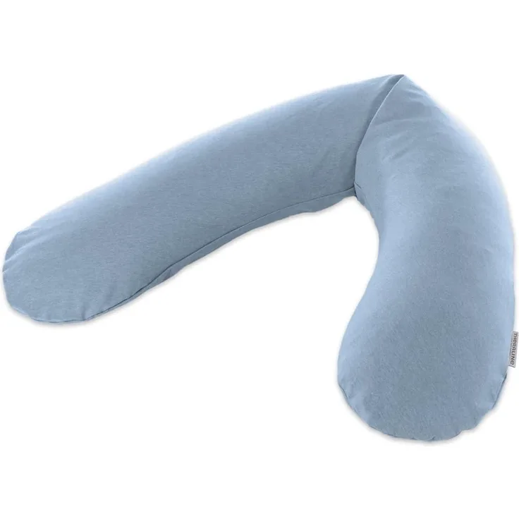 Theraline Stillkissen "Das Original" Polyester Hohlfaser Bezug 190 cm 154 Melange blau-grau (Bamboo)