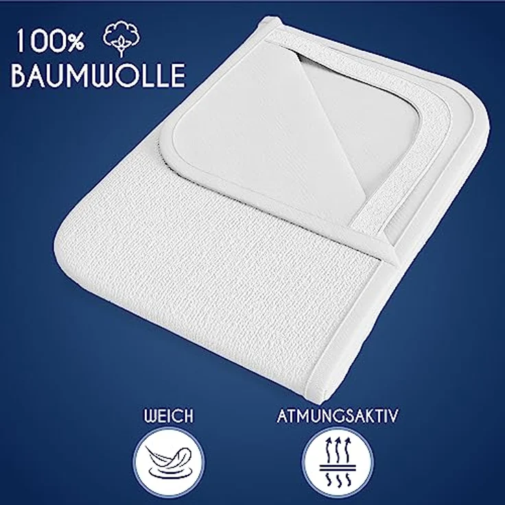 Matratzenschoner 200x220 cm Wasserdicht Oeko-TEX Zertifiziert von Dreamzie - Atmungsaktive Matratzenauflage – Bild 6