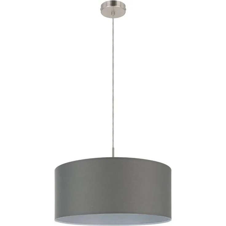 Eglo 31577 Hängeleuchte aus Textil PASTERI in nickel-matt und grau, Fassung E27 max. 1X60W Ø53 cm dimmbar – Bild 5