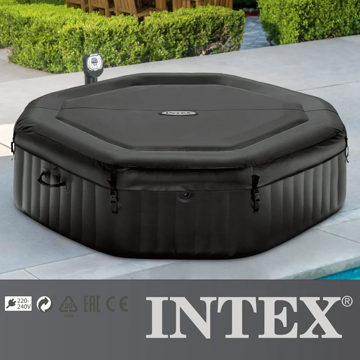 Intex 'PureSPA – Jet + Bubble Deluxe' Whirlpool, für 6 Personen, 211x211x71 cm – Bild 4