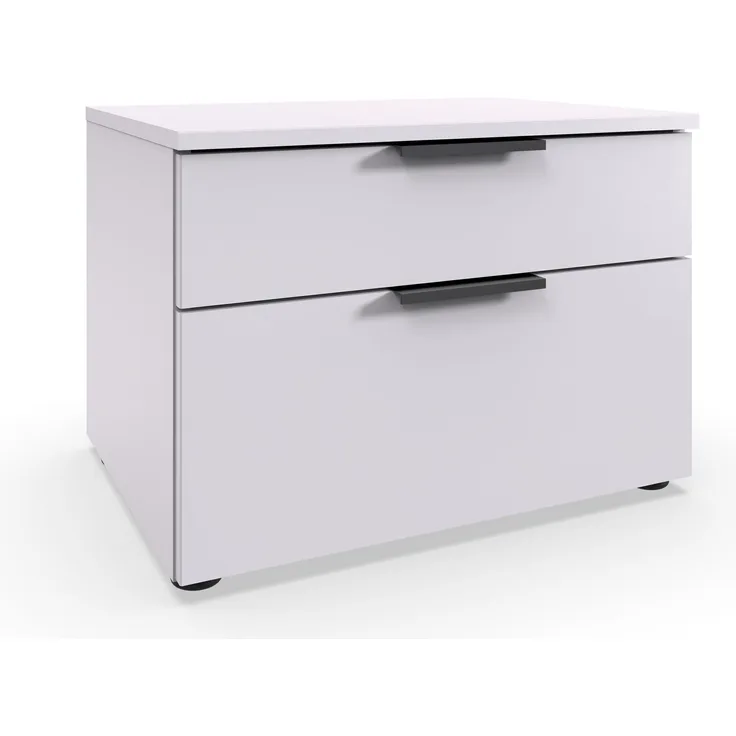 Nachtkommode >OXFORD< in WEISS - 54x39x41cm (BxHxT)