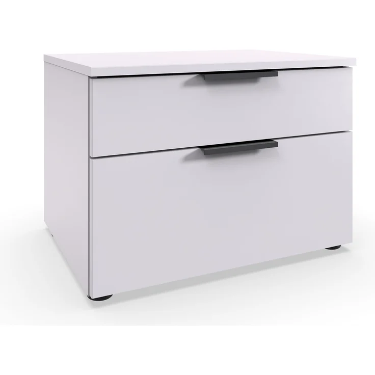 Nachtkommode >OXFORD< in WEISS - 54x39x41cm (BxHxT) – Bild 1