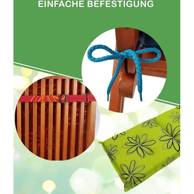 Waidmeister Hochlehnerauflage Hochlehner Auflage Naxos für Gartenstühle 118x50 Türkis, (4 St) – Bild 3