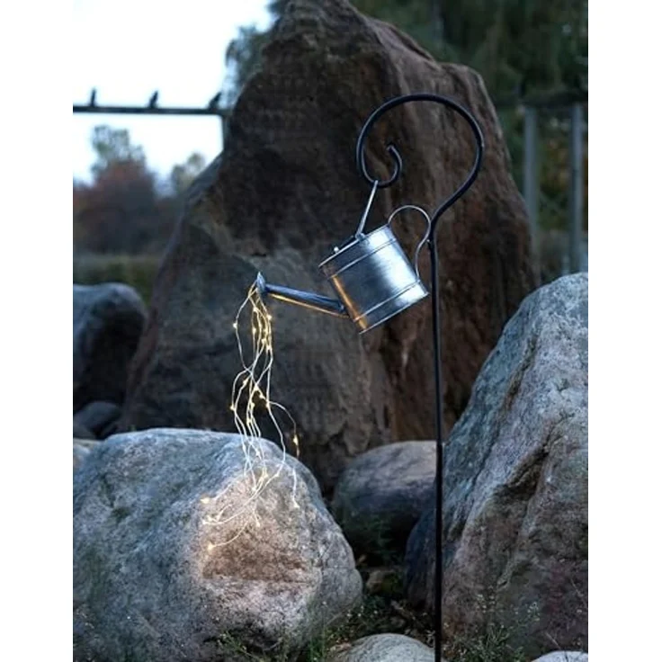 ++LED-Solarstab "Dew Drop Water Can", schwarz – Bild 4